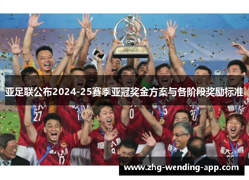 亚足联公布2024-25赛季亚冠奖金方案与各阶段奖励标准 亚足联公布2024-25赛季亚冠奖金方案与各阶段奖励标准