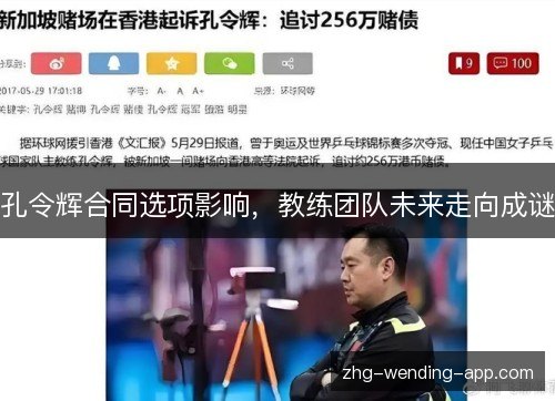 孔令辉合同选项影响,教练团队未来走向成谜 孔令辉合同选项影响,教练团队未来走向成谜